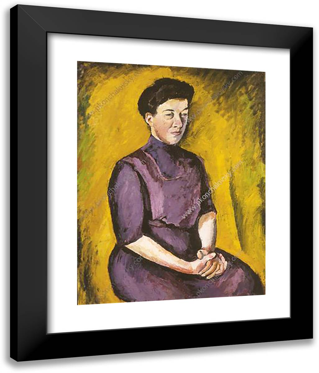 Portrait of Zinaida Konchalovskaya 20x24 Black Modern Wood Framed Art Print Poster by Konchalovsky, Piotr