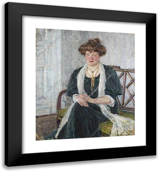 Portrait of Zinaida Kozhukhovskaya 20x22 Black Modern Wood Framed Art Print Poster by Konchalovsky, Piotr