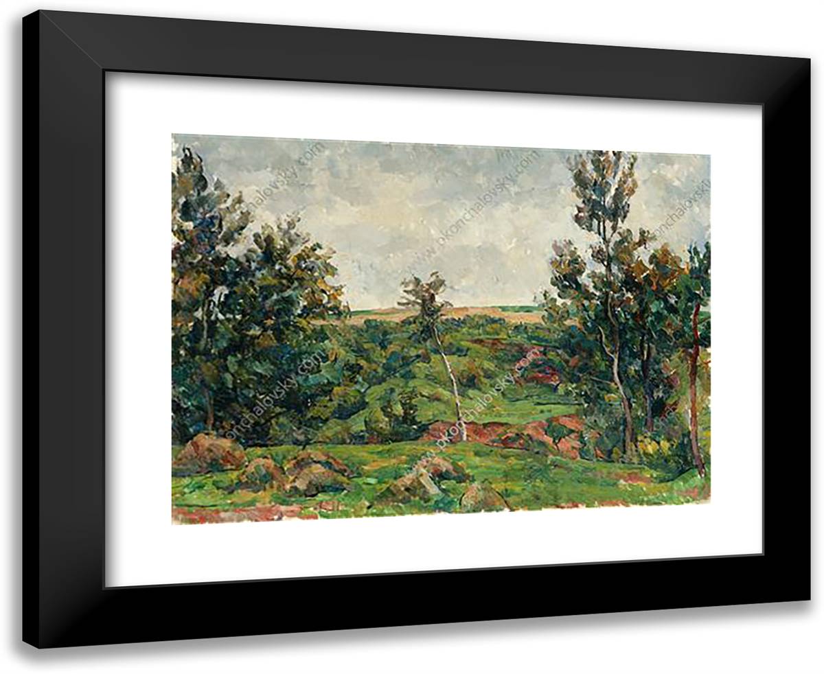 Rainy Day 24x20 Black Modern Wood Framed Art Print Poster by Konchalovsky, Piotr