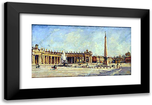 Rome. St Peter's Cathedral. 24x17 Black Modern Wood Framed Art Print Poster by Konchalovsky, Piotr