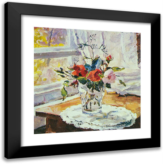 Roses 20x20 Black Modern Wood Framed Art Print Poster by Konchalovsky, Piotr