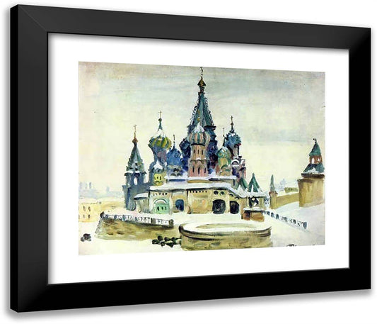 Saint Basil (Red Square) 23x20 Black Modern Wood Framed Art Print Poster by Konchalovsky, Piotr