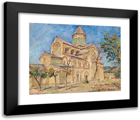 Saint Tshaveli. Mtskheta. 23x20 Black Modern Wood Framed Art Print Poster by Konchalovsky, Piotr