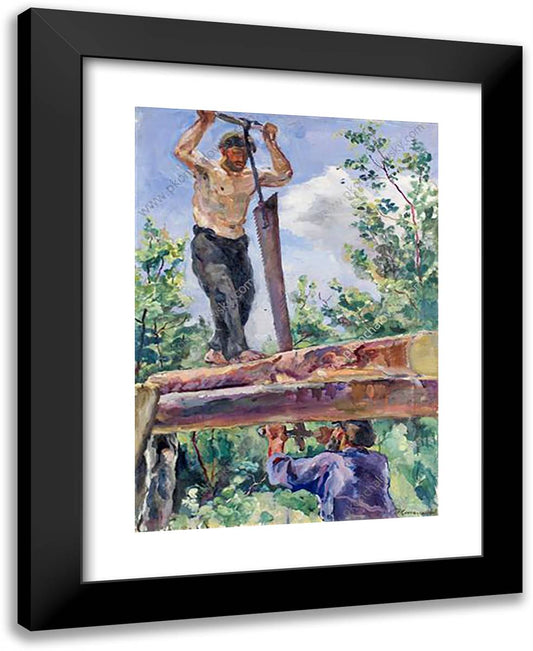 Sawyers 19x24 Black Modern Wood Framed Art Print Poster by Konchalovsky, Piotr