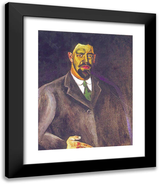 Self-Portrait 20x24 Black Modern Wood Framed Art Print Poster by Konchalovsky, Piotr