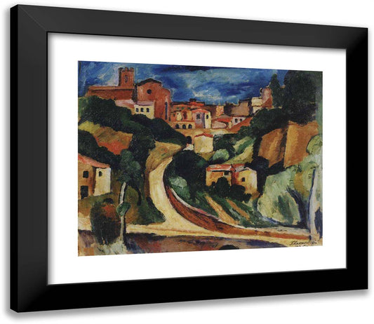 Siena 23x20 Black Modern Wood Framed Art Print Poster by Konchalovsky, Piotr