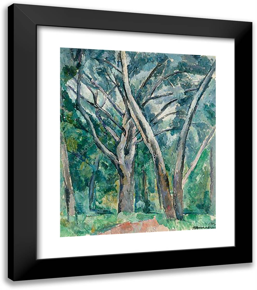 Silver Poplar Trees 20x23 Black Modern Wood Framed Art Print Poster by Konchalovsky, Piotr