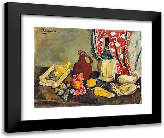 Southern Still Life 24x20 Black Modern Wood Framed Art Print Poster by Konchalovsky, Piotr