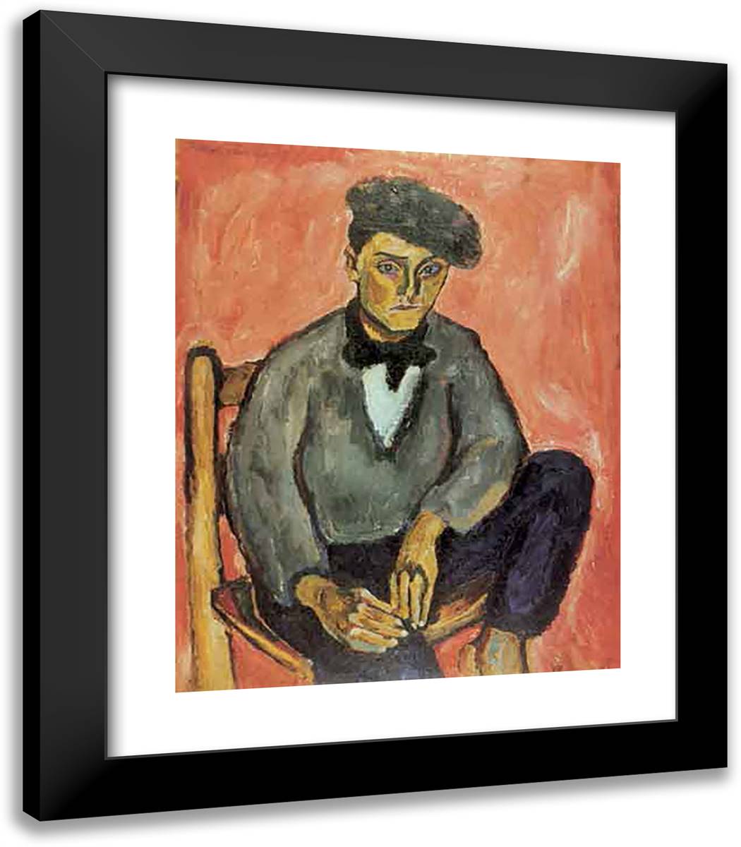 Spanish Boy 20x23 Black Modern Wood Framed Art Print Poster by Konchalovsky, Piotr