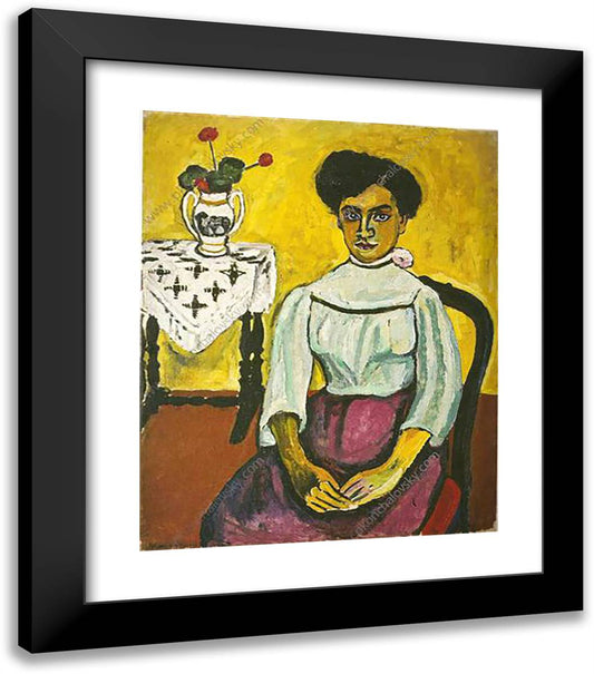 Spanish Woman 20x23 Black Modern Wood Framed Art Print Poster by Konchalovsky, Piotr