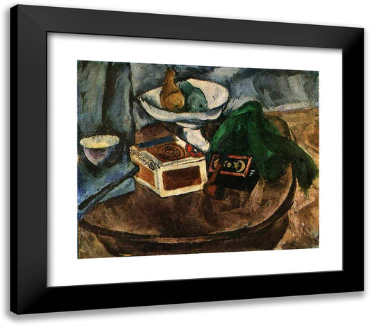 Still Life with a Pipe 23x20 Black Modern Wood Framed Art Print Poster by Konchalovsky, Piotr