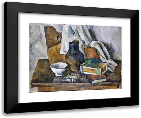 Still Life with Jug 24x20 Black Modern Wood Framed Art Print Poster by Konchalovsky, Piotr