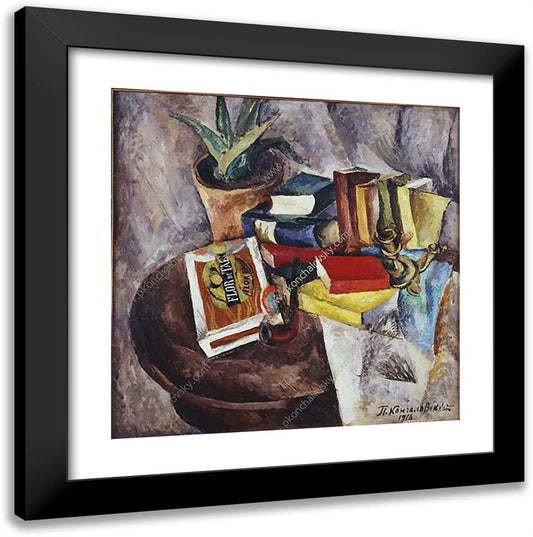 Still Life. Box of Cigars. 20x20 Black Modern Wood Framed Art Print Poster by Konchalovsky, Piotr