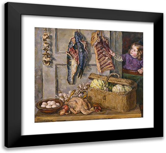 Still Life. Every VIctuals. 22x20 Black Modern Wood Framed Art Print Poster by Konchalovsky, Piotr