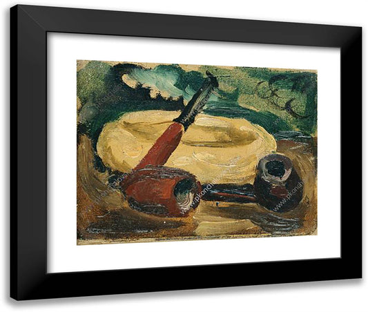 Still Life. Pipes. 24x20 Black Modern Wood Framed Art Print Poster by Konchalovsky, Piotr