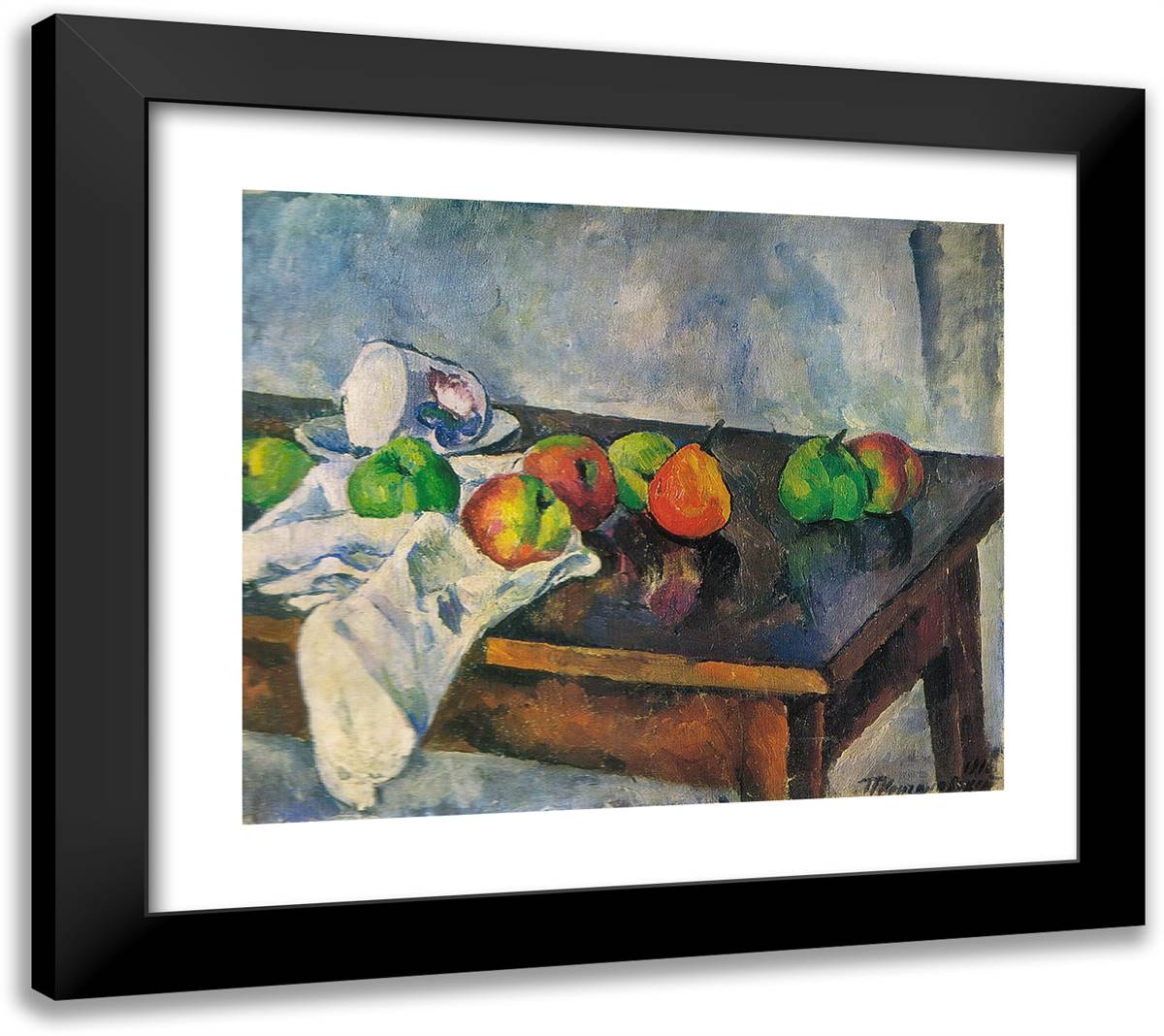 Still Life. Tashkent. 22x20 Black Modern Wood Framed Art Print Poster by Konchalovsky, Piotr