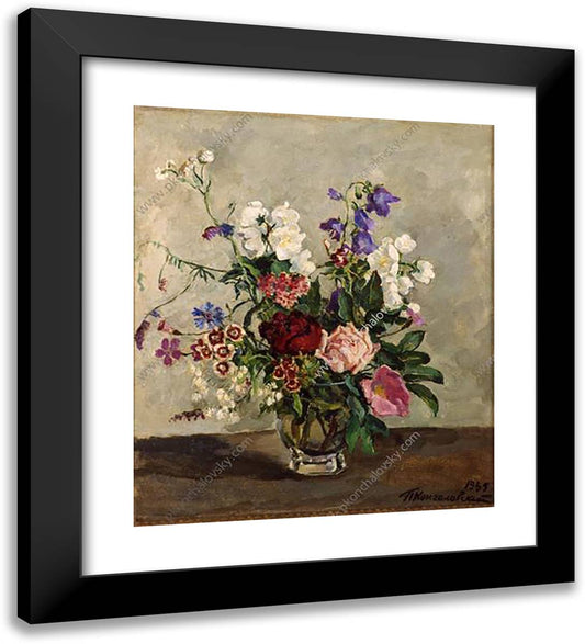 Still Life. the Dutch Bouquet. 20x22 Black Modern Wood Framed Art Print Poster by Konchalovsky, Piotr