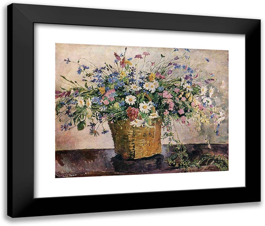 Still Life. Wildflowers. 24x20 Black Modern Wood Framed Art Print Poster by Konchalovsky, Piotr