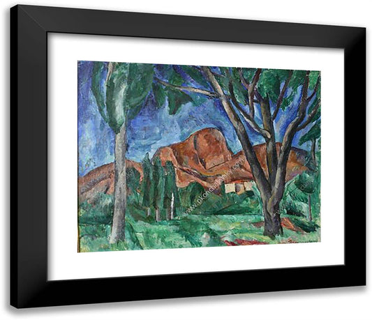 Sudak. the Valley. 23x20 Black Modern Wood Framed Art Print Poster by Konchalovsky, Piotr