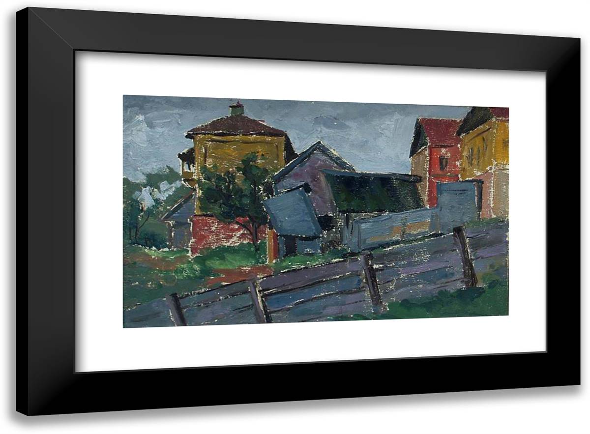 Summer Landscape 24x18 Black Modern Wood Framed Art Print Poster by Konchalovsky, Piotr