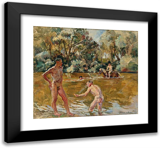 Sunny Day. the Pioneers. 22x20 Black Modern Wood Framed Art Print Poster by Konchalovsky, Piotr