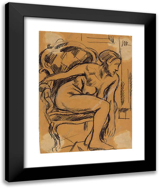 The Female Figure 20x24 Black Modern Wood Framed Art Print Poster by Konchalovsky, Piotr