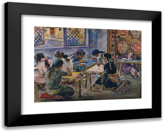 The First Group of Bakhchisarai 24x19 Black Modern Wood Framed Art Print Poster by Konchalovsky, Piotr