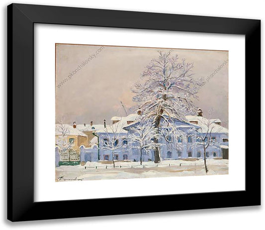 The Tree in Frost 23x20 Black Modern Wood Framed Art Print Poster by Konchalovsky, Piotr