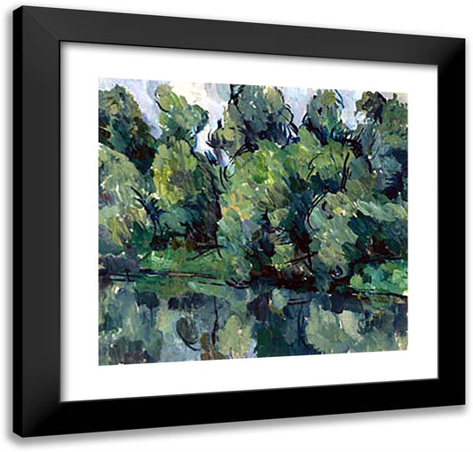 Trees Near the Lake 21x20 Black Modern Wood Framed Art Print Poster by Konchalovsky, Piotr