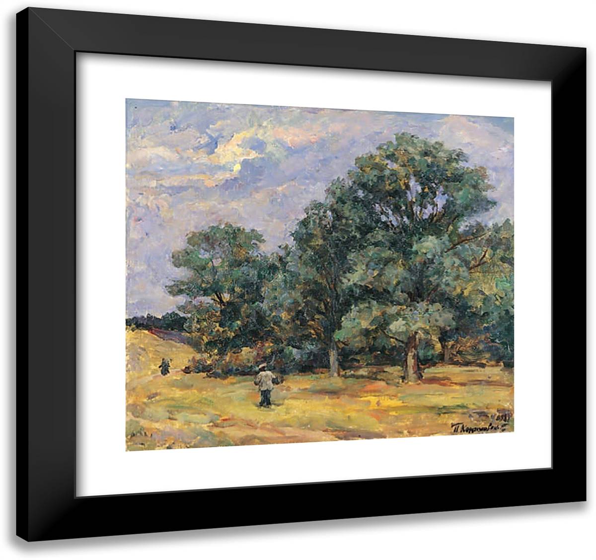 Twilight 21x20 Black Modern Wood Framed Art Print Poster by Konchalovsky, Piotr