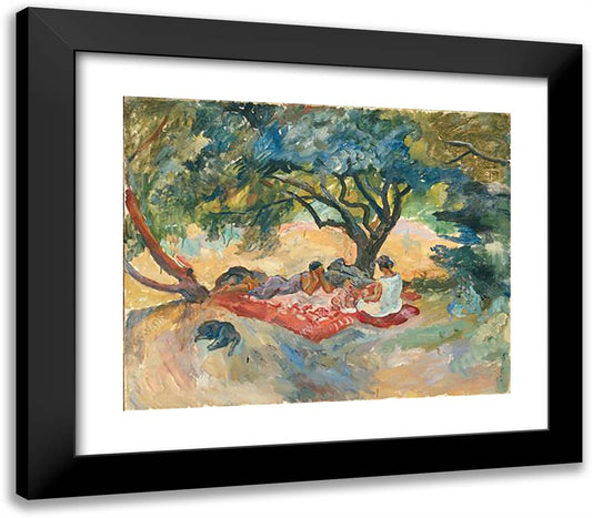 Under the Tree 23x20 Black Modern Wood Framed Art Print Poster by Konchalovsky, Piotr