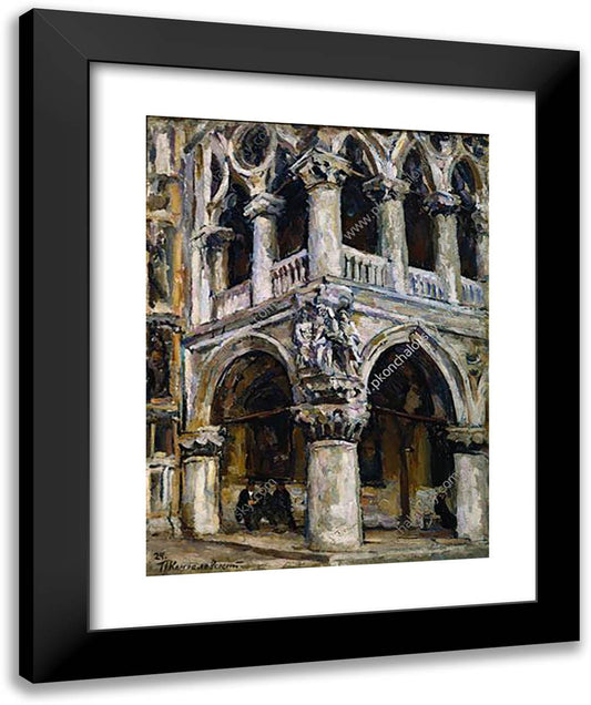 Venice. Palazzo Cadore. 20x24 Black Modern Wood Framed Art Print Poster by Konchalovsky, Piotr