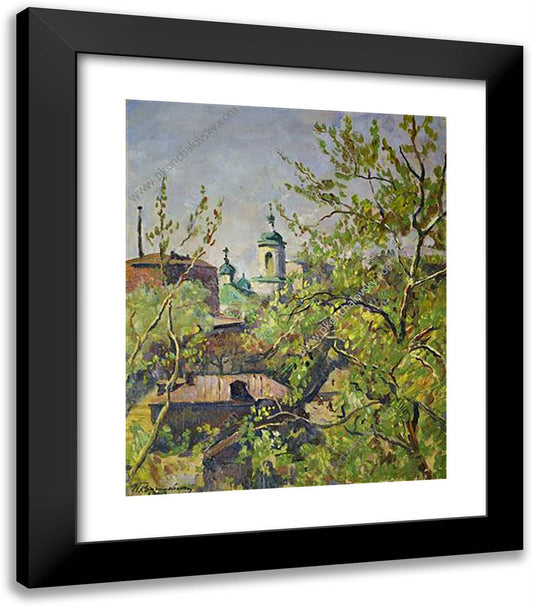 View from Window 20x23 Black Modern Wood Framed Art Print Poster by Konchalovsky, Piotr