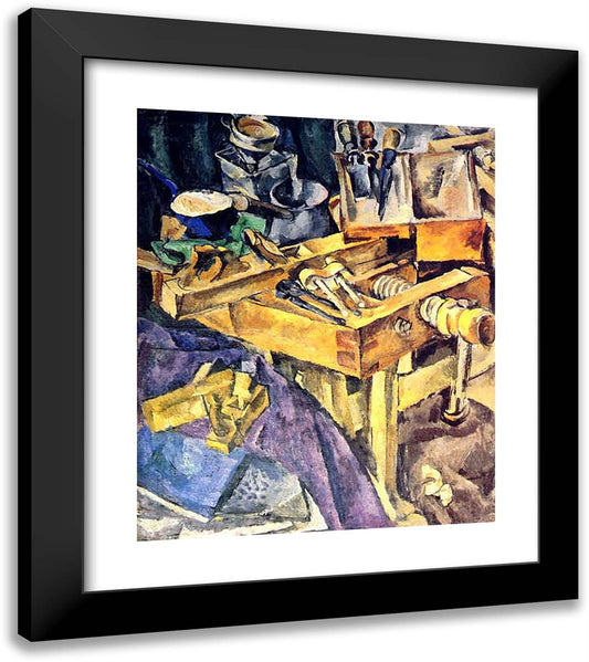 Workbench 20x23 Black Modern Wood Framed Art Print Poster by Konchalovsky, Piotr