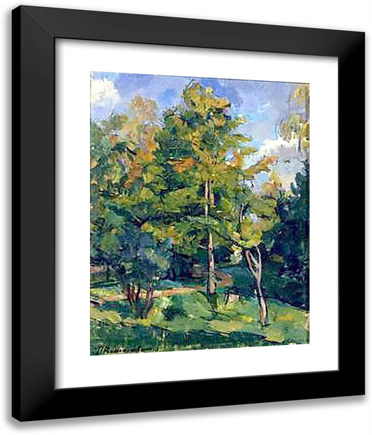 Yellowing Maples 20x24 Black Modern Wood Framed Art Print Poster by Konchalovsky, Piotr