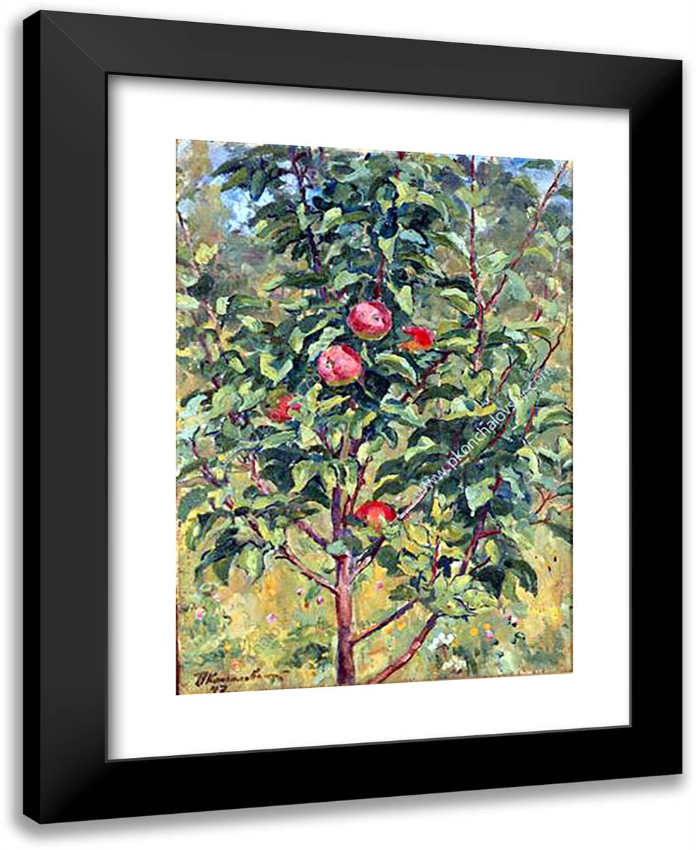 Young Apple Tree 19x24 Black Modern Wood Framed Art Print Poster by Konchalovsky, Piotr