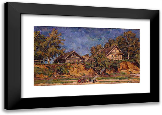 Yurevskaya Settlement 24x17 Black Modern Wood Framed Art Print Poster by Konchalovsky, Piotr