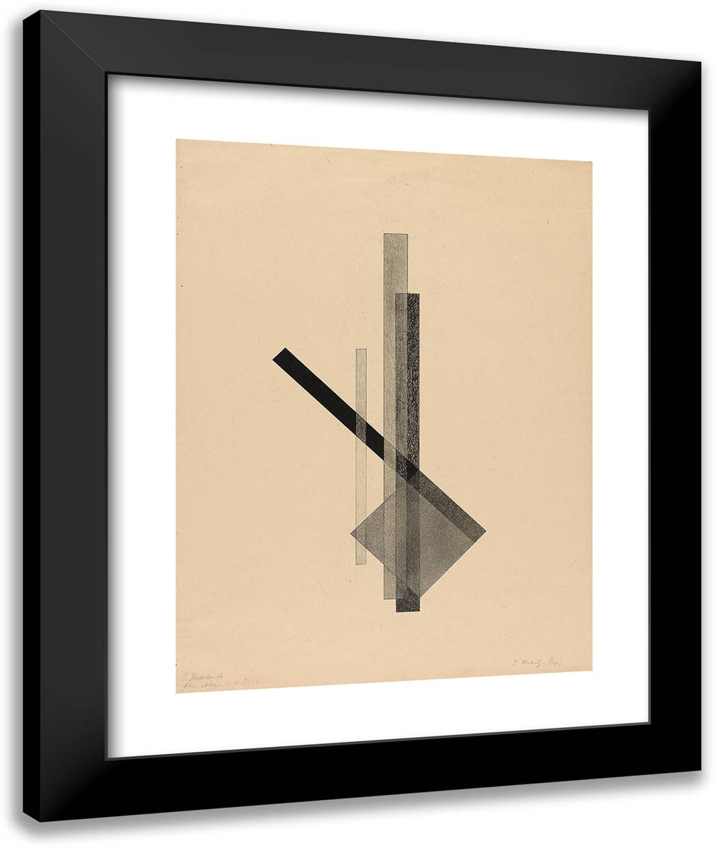 Untitled, from Konstruktionen Kestnermappe 6 (Constructions Kestner Portfolio 6)_1 20x24 Black Modern Wood Framed Art Print Poster by Moholy Nagy, Laszlo