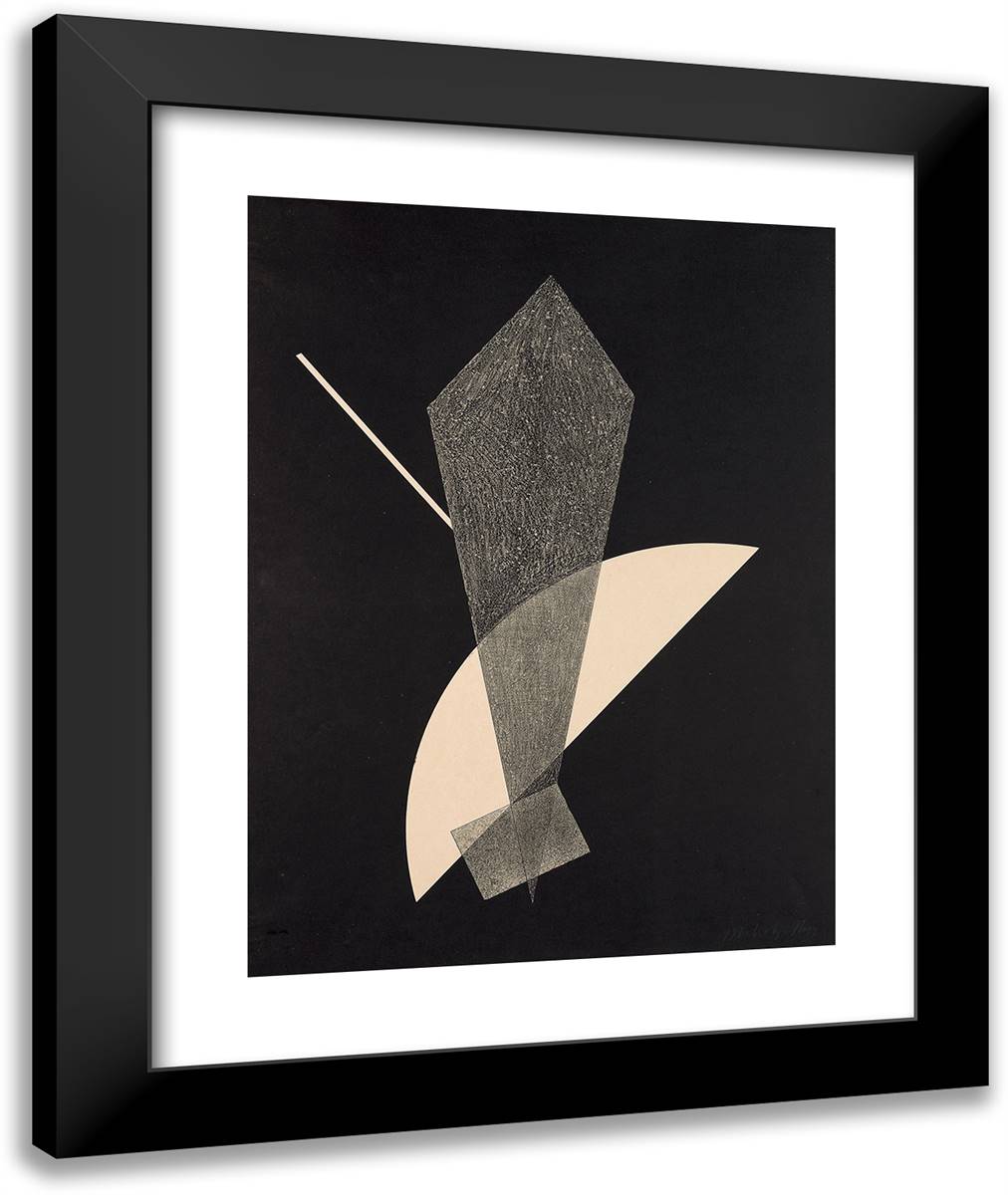 Untitled, from Konstruktionen Kestnermappe 6 (Constructions Kestner Portfolio 6)_2 20x24 Black Modern Wood Framed Art Print Poster by Moholy Nagy, Laszlo