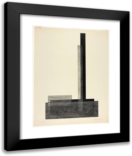 Untitled, from Konstruktionen Kestnermappe 6 (Constructions Kestner Portfolio 6)_3 20x24 Black Modern Wood Framed Art Print Poster by Moholy Nagy, Laszlo