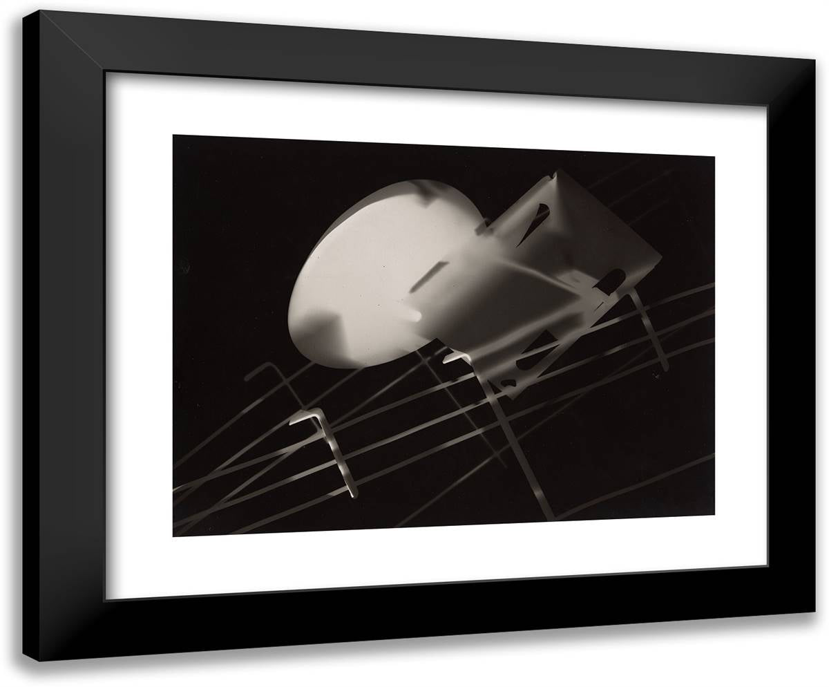 Untitled_3 24x20 Black Modern Wood Framed Art Print Poster by Moholy Nagy, Laszlo