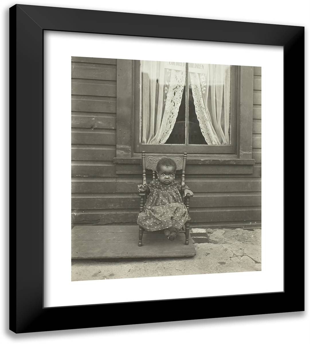 At Home, Pittsburgh 20x22 Black Modern Wood Framed Art Print Poster by Hine, Lewis Wickes