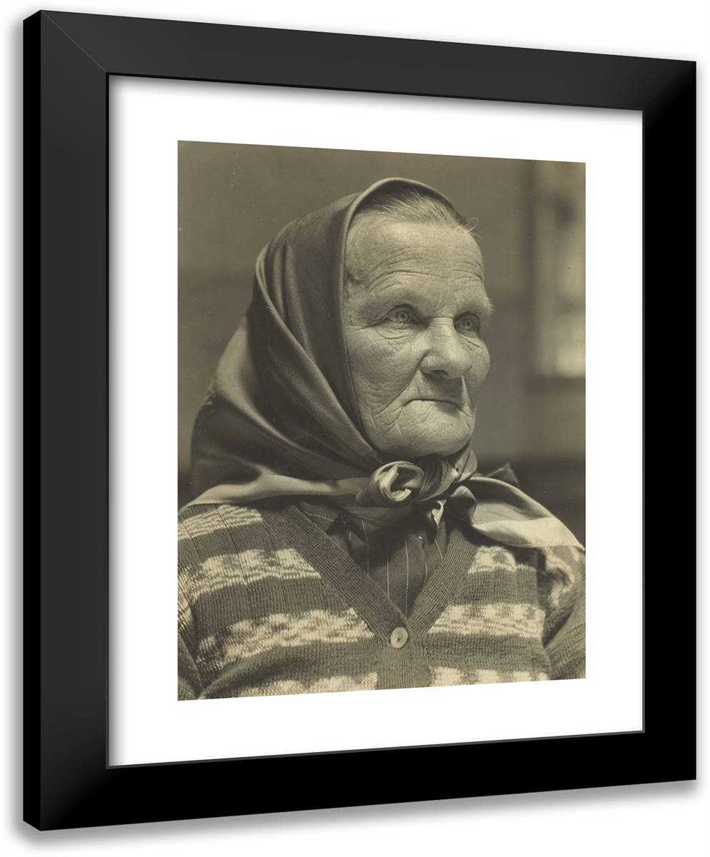 Czech Grandmother, Ellis Island 19x24 Black Modern Wood Framed Art Print Poster by Hine, Lewis Wickes