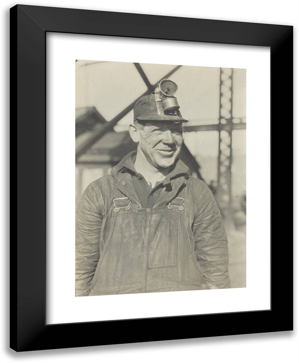 Eastern Pennsylvania Coal Miner 19x24 Black Modern Wood Framed Art Print Poster by Hine, Lewis Wickes