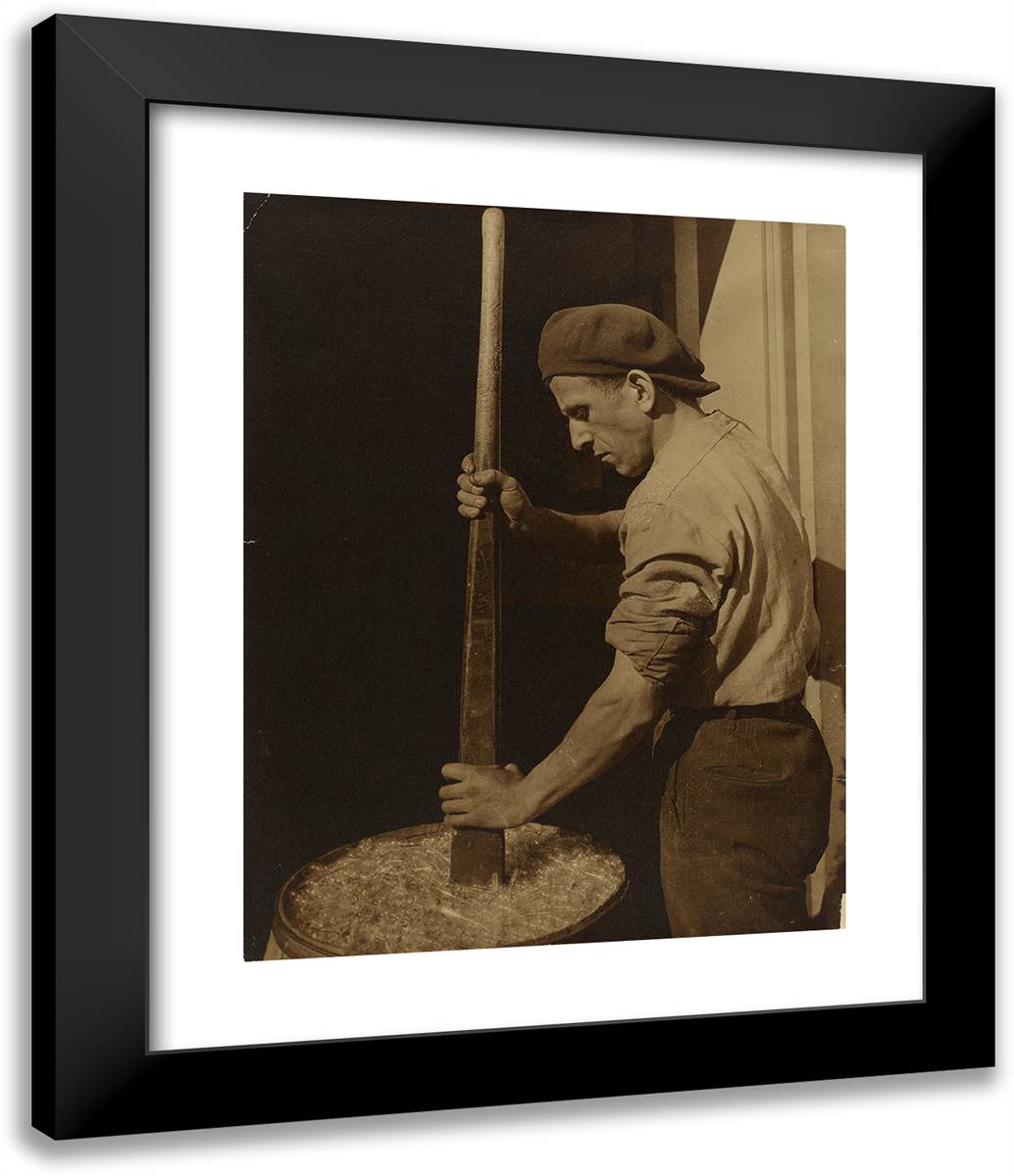 Factory Worker 20x24 Black Modern Wood Framed Art Print Poster by Hine, Lewis Wickes