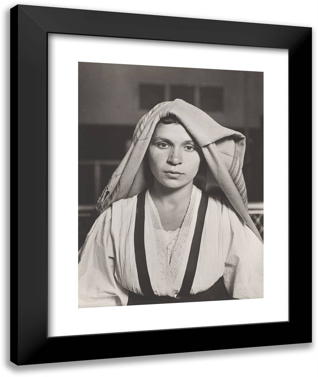 Italian Immigrant 20x24 Black Modern Wood Framed Art Print Poster by Hine, Lewis Wickes