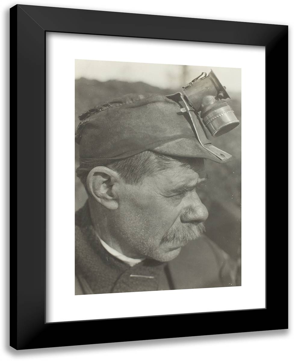 Slavic Foreman in Pennsylvania Coal Mine 19x24 Black Modern Wood Framed Art Print Poster by Hine, Lewis Wickes