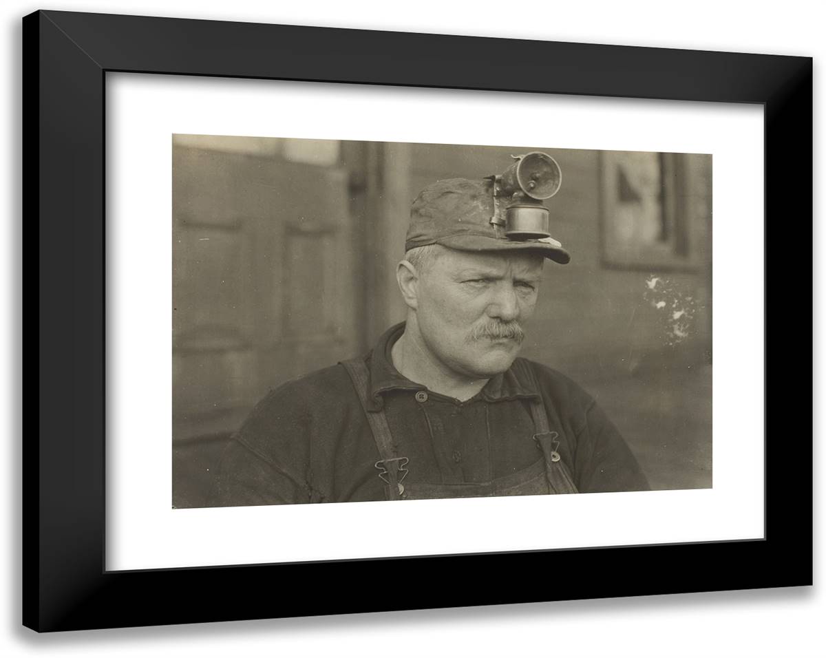 This Man, Scotch, Was Called the Poet of the Mines, Eastern Pennsylvania Coal Mine 24x19 Black Modern Wood Framed Art Print Poster by Hine, Lewis Wickes