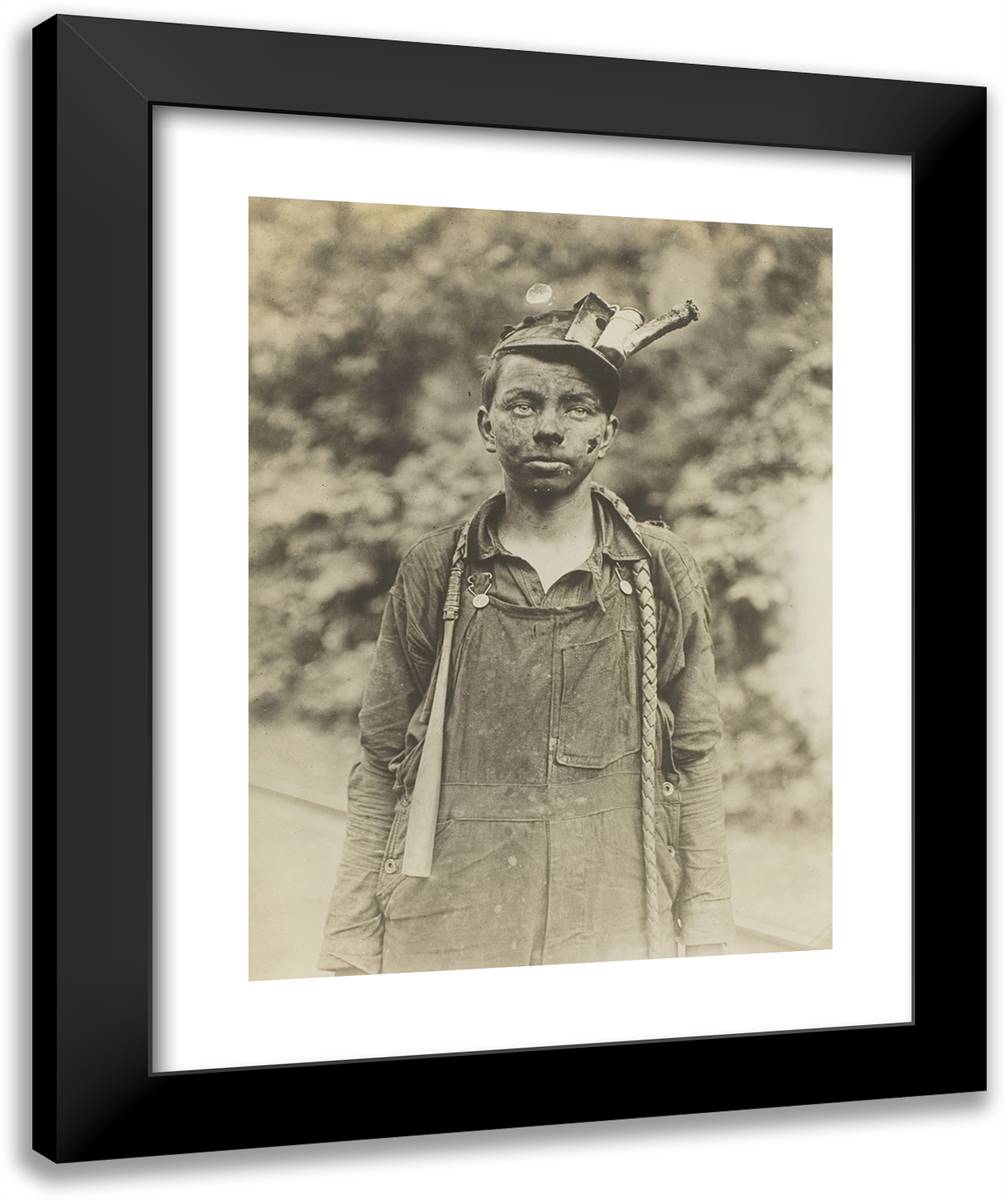 West VIrgina, Driver, Hours 7 A.M. to 530 P.M. 20x24 Black Modern Wood Framed Art Print Poster by Hine, Lewis Wickes