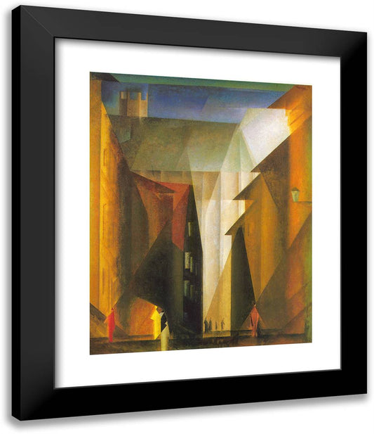 Barfuesserkirche I  20x24 Black Modern Wood Framed Art Print Poster by Feininger, Lyonel